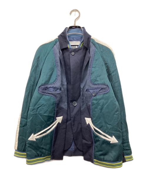 FACETASM（ファセッタズム）FACETASM (ファセッタズム) ドッキングジャケット ネイビー×グリーン サイズ:1の古着・服飾アイテム