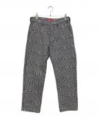 SUPREMEシュプリーム）の古着「Work Pant Black Houndstooth」｜ホワイト×ブラック