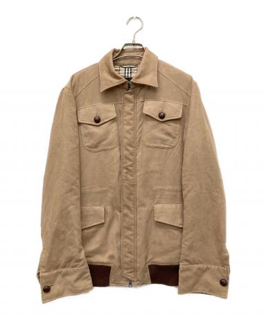 バーバリー ブラックレーベル ピーコート ジャケット ベージュ L 中古・古着通販】BURBERRY BLACK LABEL (バーバリーブラックレーベル
