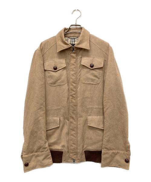 BURBERRY BLACK LABEL（バーバリーブラックレーベル）BURBERRY BLACK LABEL (バーバリーブラックレーベル) スウェードジップアップブルゾン ブラウン サイズ:Lの古着・服飾アイテム