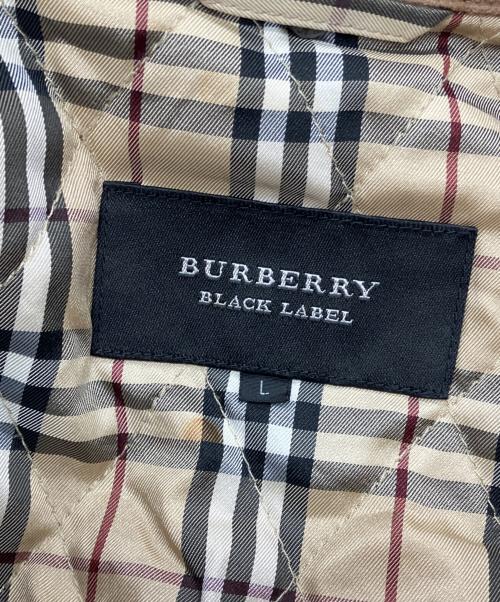 BURBERRY BLACK LABEL（バーバリーブラックレーベル）BURBERRY BLACK LABEL (バーバリーブラックレーベル) スウェードジップアップブルゾン ブラウン サイズ:Lの古着・服飾アイテム