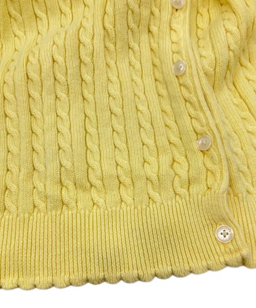 POLO RALPH LAUREN（ポロ・ラルフローレン）POLO RALPH LAUREN (ポロ・ラルフローレン) ケーブルニットカーディガン イエロー サイズ:XLの古着・服飾アイテム