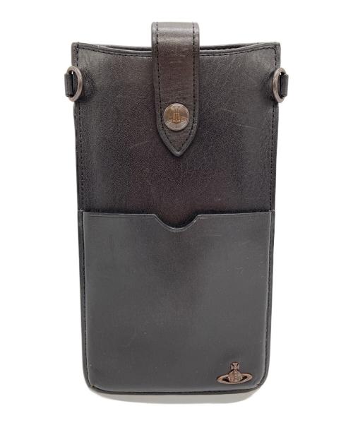 Vivienne Westwood（ヴィヴィアンウエストウッド）Vivienne Westwood (ヴィヴィアンウエストウッド) スマホショルダーバッグ ブラックの古着・服飾アイテム