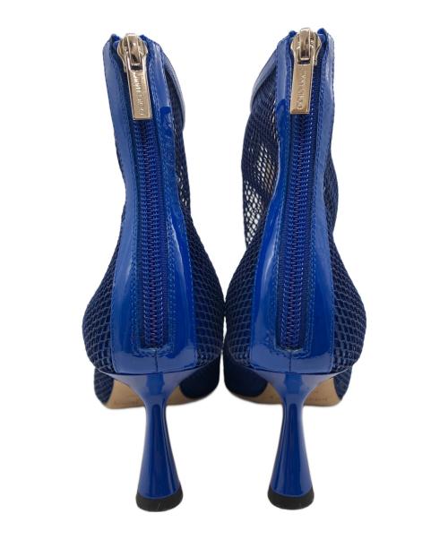 JIMMY CHOO（ジミーチュウ）JIMMY CHOO (ジミーチュウ) ポインテッドトゥメッシュパンプス ブルー サイズ:37の古着・服飾アイテム