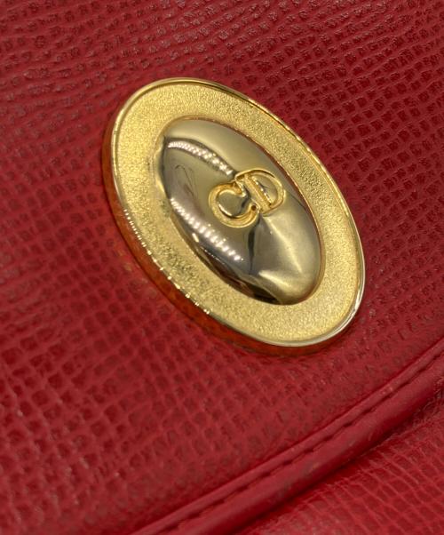 Christian Dior（クリスチャン ディオール）Christian Dior (クリスチャン ディオール) CDロゴビンテージショルダーバッグ レッドの古着・服飾アイテム