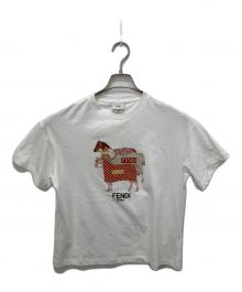 FENDI（フェンディ）の古着「ホースプリントTシャツ」｜ホワイト