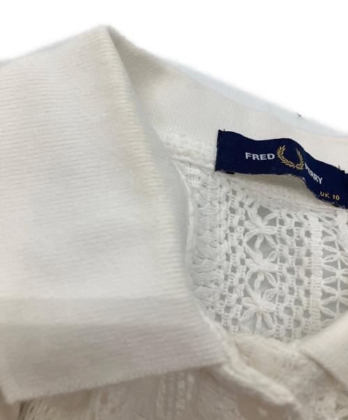 FRED PERRY（フレッドペリー）FRED PERRY (フレッドペリー) レースポロシャツ ホワイト サイズ:36の古着・服飾アイテム