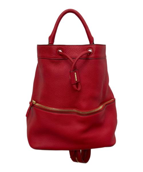 TORY BURCH（トリーバーチ）TORY BURCH (トリーバーチ) 巾着レザーバッグ レッドの古着・服飾アイテム