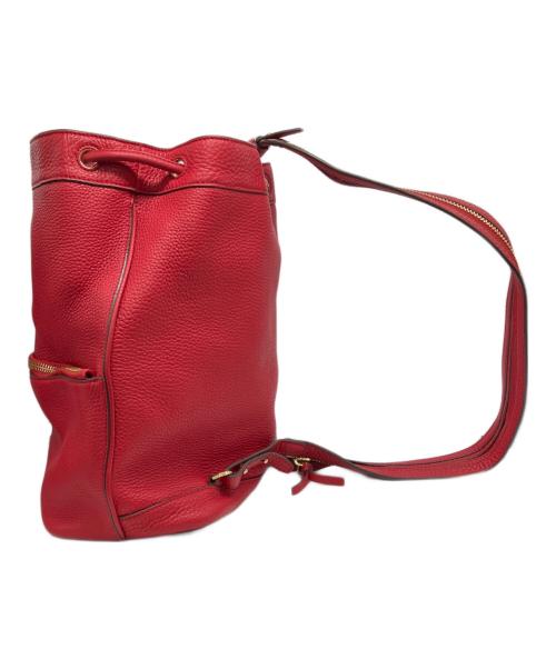 TORY BURCH（トリーバーチ）TORY BURCH (トリーバーチ) 巾着レザーバッグ レッドの古着・服飾アイテム