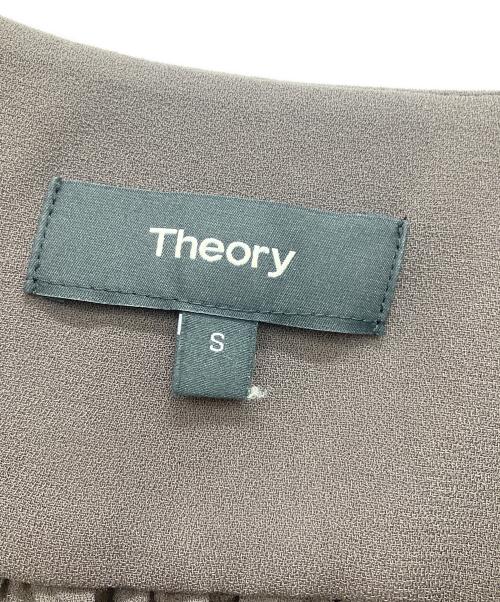 theory（セオリー）theory (セオリー) V FALAP TOPノースリーブブラウス ブラウン サイズ:Sの古着・服飾アイテム
