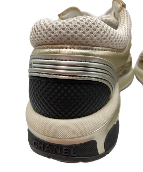 CHANEL（シャネル）CHANEL (シャネル) ココマーク メッシュ×レザー スニーカー ホワイト サイズ:37の古着・服飾アイテム