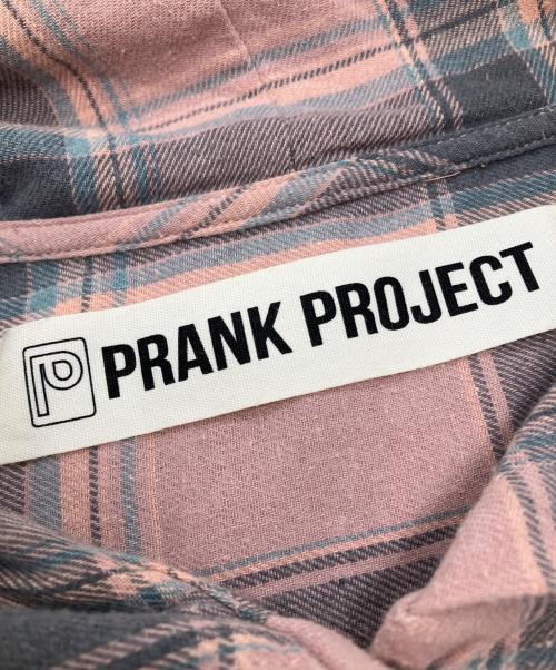 PRANK PROJECT（プランクプロジェクト）PRANK PROJECT (プランクプロジェクト) フーデッドチェックシャツ ピンク サイズ:Freeの古着・服飾アイテム