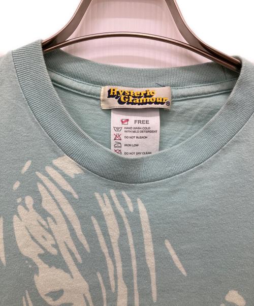 Hysteric Glamour（ヒステリックグラマー）Hysteric Glamour (ヒステリックグラマー) プリントTシャツ スカイブルー サイズ:Freeの古着・服飾アイテム
