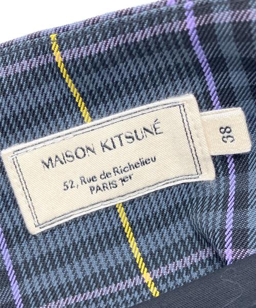 maison kitsune（メゾンキツネ）MAISON KITSUNE (メゾンキツネ) タータンチェックラップスカート グリーン サイズ:Mの古着・服飾アイテム