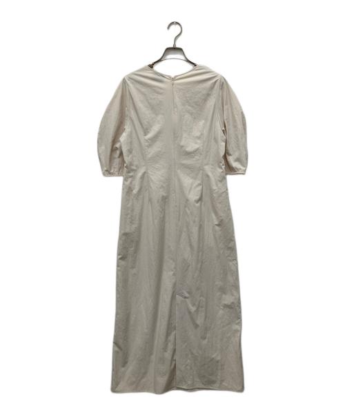 UNITED ARROWS（ユナイテッドアローズ）UNITED ARROWS (ユナイテッドアローズ) N パフスリーブ Ｖネック ワンピース アイボリー サイズ:Mの古着・服飾アイテム