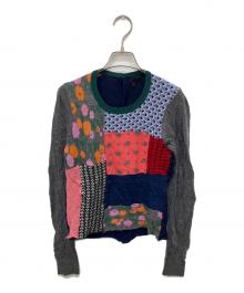 tricot COMME des GARCONS（トリココムデギャルソン）の古着「ウールモヘヤ混デザインニット」｜グレー×ネイビー
