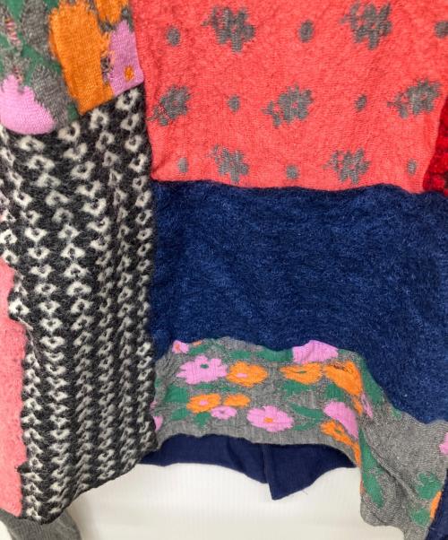 tricot COMME des GARCONS（トリココムデギャルソン）tricot COMME des GARCONS (トリココムデギャルソン) ウールモヘヤ混デザインニット グレー×ネイビー サイズ:Freeの古着・服飾アイテム