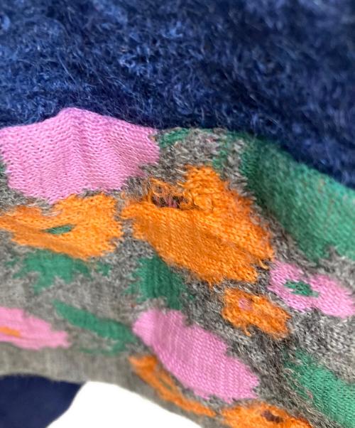 tricot COMME des GARCONS（トリココムデギャルソン）tricot COMME des GARCONS (トリココムデギャルソン) ウールモヘヤ混デザインニット グレー×ネイビー サイズ:Freeの古着・服飾アイテム