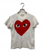 PLAY COMME des GARCONSプレイコムデギャルソン）の古着「ハートロゴ Tシャツ」｜ホワイト