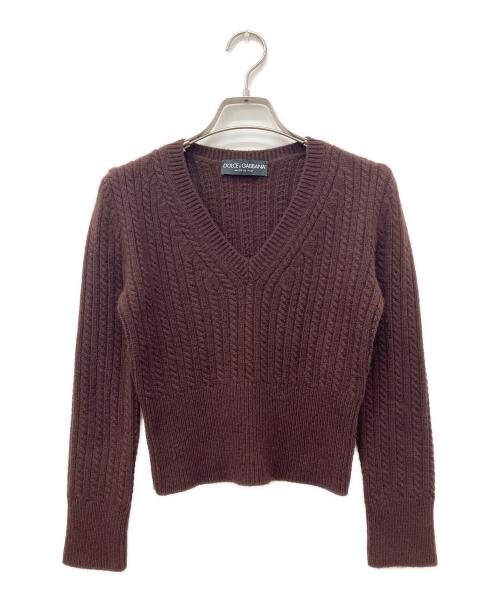 DOLCE & GABBANA（ドルチェ＆ガッバーナ）DOLCE & GABBANA (ドルチェ＆ガッバーナ) ニット レッド サイズ:36の古着・服飾アイテム