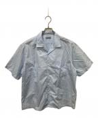 COMME des GARCONS HOMMEコムデギャルソン オム）の古着「Check期 オープンカラーシャツ」｜スカイブルー