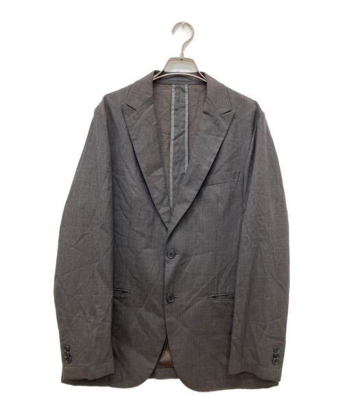 green label relaxing（グリーンレーベルリラクシング）green label relaxing (グリーンレーベルリラクシング) ウォッシャブルサージ ピーク M70 ジャケット ブラウン サイズ:Lの古着・服飾アイテム