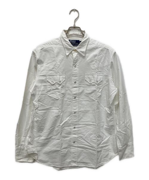 POLO RALPH LAUREN（ポロ・ラルフローレン）POLO RALPH LAUREN (ポロ・ラルフローレン) 90ｓ香港製ウエスタンシャツ ホワイト サイズ:Mの古着・服飾アイテム