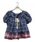 tricot COMME des GARCONS（トリココムデギャルソン）の古着「11ss チェック切替変形ブラウス」｜ネイビー