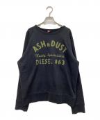 DIESELディーゼル）の古着「ダメージ加工スウェット」｜ブラック