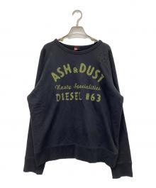 DIESEL（ディーゼル）の古着「ダメージ加工スウェット」｜ブラック