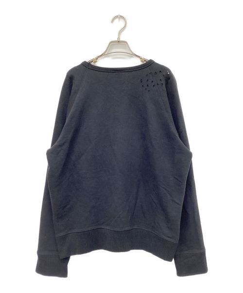 DIESEL（ディーゼル）DIESEL (ディーゼル) ダメージ加工スウェット ブラック サイズ:Lの古着・服飾アイテム