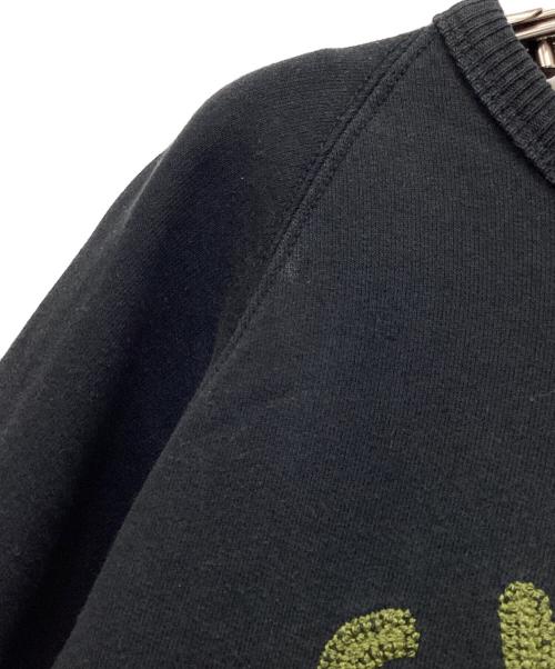 DIESEL（ディーゼル）DIESEL (ディーゼル) ダメージ加工スウェット ブラック サイズ:Lの古着・服飾アイテム