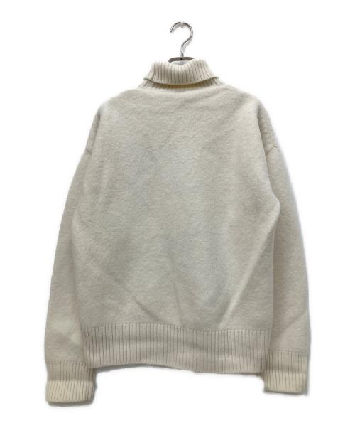 AMI Alexandre Mattiussi（アミアレクサンドルマテュッシ）AMI Alexandre Mattiussi (アミアレクサンドルマテュッシ) タートルネック ニット ハートロゴ ホワイト サイズ:Lの古着・服飾アイテム