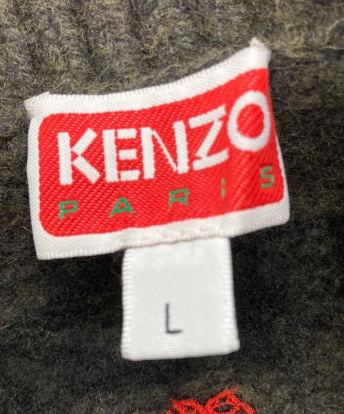 KENZO（ケンゾー）KENZO (ケンゾー) FUTURA (フューチュラ) エンブロイダリー ニット ウール ジャンパー カーキ サイズ:Lの古着・服飾アイテム