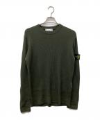 STONE ISLANDストーンアイランド）の古着「25FW プルリブ RWS ウール ニット」｜グリーン