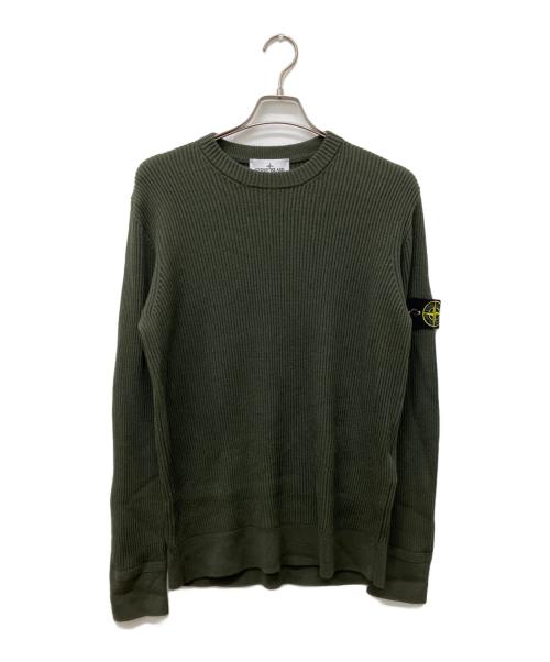 STONE ISLAND（ストーンアイランド）STONE ISLAND (ストーンアイランド) 25FW プルリブ RWS ウール ニット グリーン サイズ:Lの古着・服飾アイテム