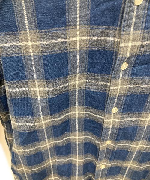 stussy（ステューシー）stussy (ステューシー) 刺繍ロゴチェックシャツ ブルー サイズ:Mの古着・服飾アイテム