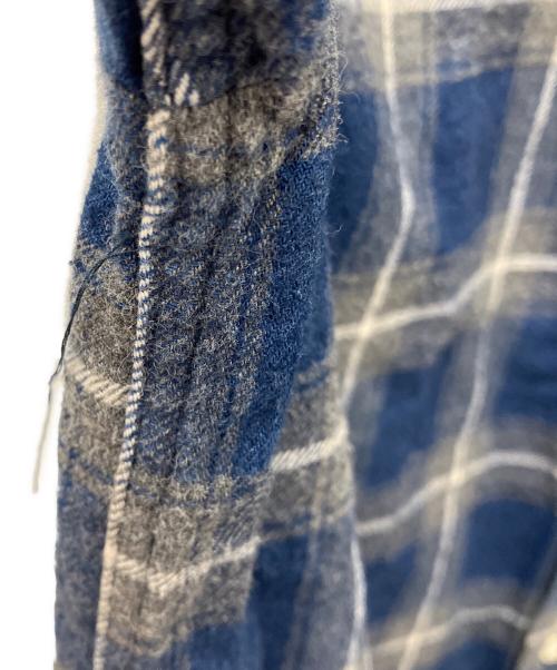 stussy（ステューシー）stussy (ステューシー) 刺繍ロゴチェックシャツ ブルー サイズ:Mの古着・服飾アイテム
