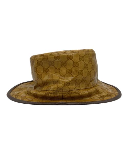 GUCCI（グッチ）GUCCI (グッチ) adidas (アディダス) GGクリスタルバケットハット ブラウンの古着・服飾アイテム