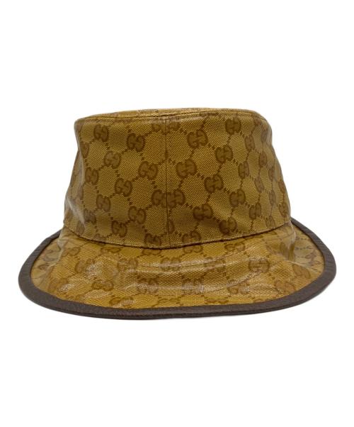 GUCCI（グッチ）GUCCI (グッチ) adidas (アディダス) GGクリスタルバケットハット ブラウンの古着・服飾アイテム
