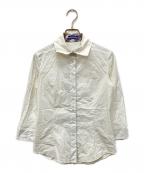BURBERRY BLUE LABELバーバリー ブルー レーベル）の古着「ワンポイントロゴノヴァチェックシャツ」｜ホワイト