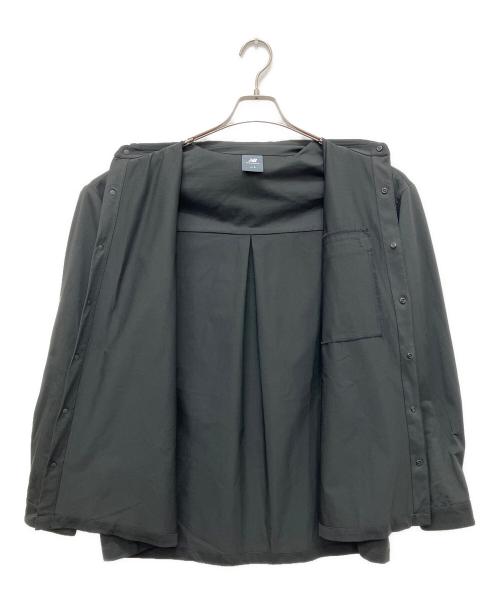 NEW BALANCE（ニューバランス）NEW BALANCE (ニューバランス) ロングスリーブメッシュニットシャツ ブラック サイズ:Lの古着・服飾アイテム