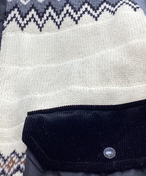 COMME des GARCONS JUNYA WATANABE MAN（コム デ ギャルソン ジュンヤ ワタナベ マン）COMME des GARCONS JUNYA WATANABE MAN (コム デ ギャルソン ジュンヤ ワタナベ マン) ウールジャガードニットエステルツイルブルゾン グリーン サイズ:Sの古着・服飾アイテム
