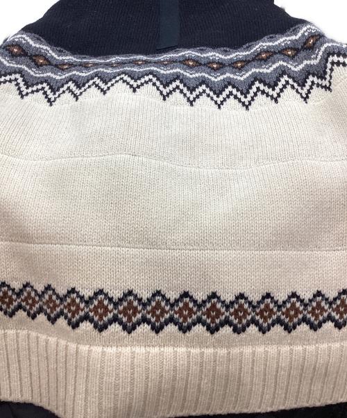 COMME des GARCONS JUNYA WATANABE MAN（コム デ ギャルソン ジュンヤ ワタナベ マン）COMME des GARCONS JUNYA WATANABE MAN (コム デ ギャルソン ジュンヤ ワタナベ マン) ウールジャガードニットエステルツイルブルゾン グリーン サイズ:Sの古着・服飾アイテム