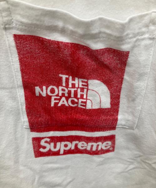 THE NORTH FACE（ザ ノース フェイス）THE NORTH FACE (ザ ノース フェイス) Supreme (シュプリーム) Printed Pocket Tee ホワイト サイズ:Mの古着・服飾アイテム