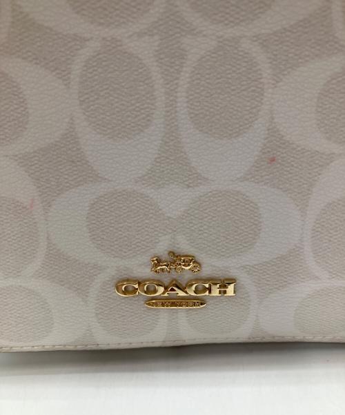 COACH（コーチ）COACH (コーチ) シグネチャーミニショルダーバッグ ホワイトの古着・服飾アイテム