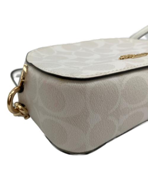 COACH（コーチ）COACH (コーチ) シグネチャーミニショルダーバッグ ホワイトの古着・服飾アイテム