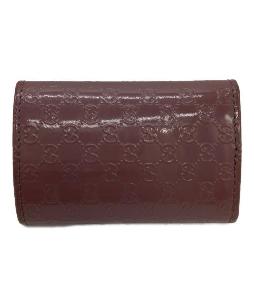GUCCI（グッチ）GUCCI (グッチ) マイクログッチシマ パテントレザーキーケース ピンクの古着・服飾アイテム