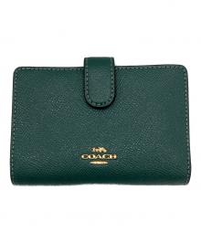 COACH（コーチ）の古着「2つ折り財布」｜グリーン