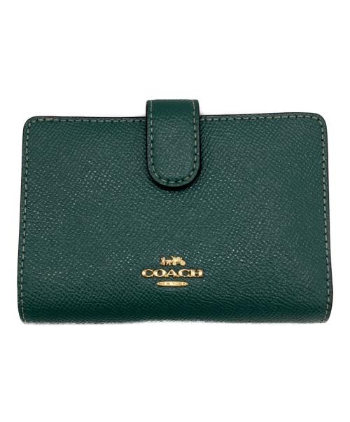 COACH（コーチ）COACH (コーチ) 2つ折り財布 グリーンの古着・服飾アイテム